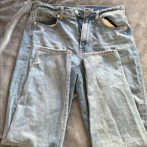 AE Distressed High Waisted Boyfriend Jeans